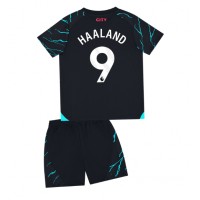 Manchester City Erling Haaland #9 Fotballklær Tredjedraktsett Barn 2023-24 Kortermet (+ korte bukser)